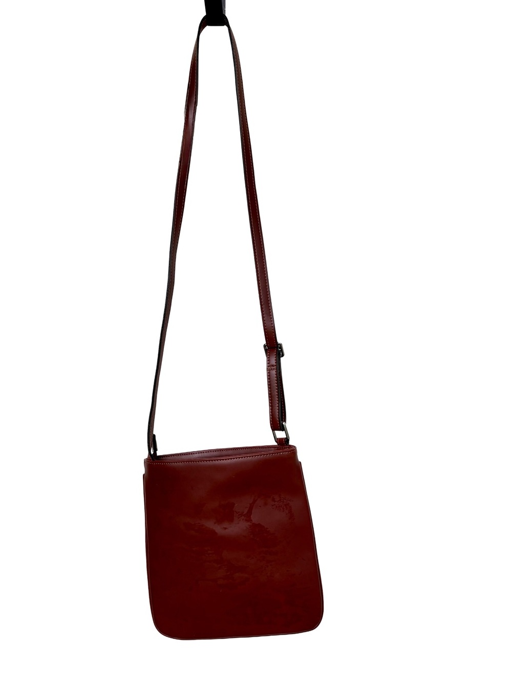 Women's Leather Crossbody Bag in Burgundy